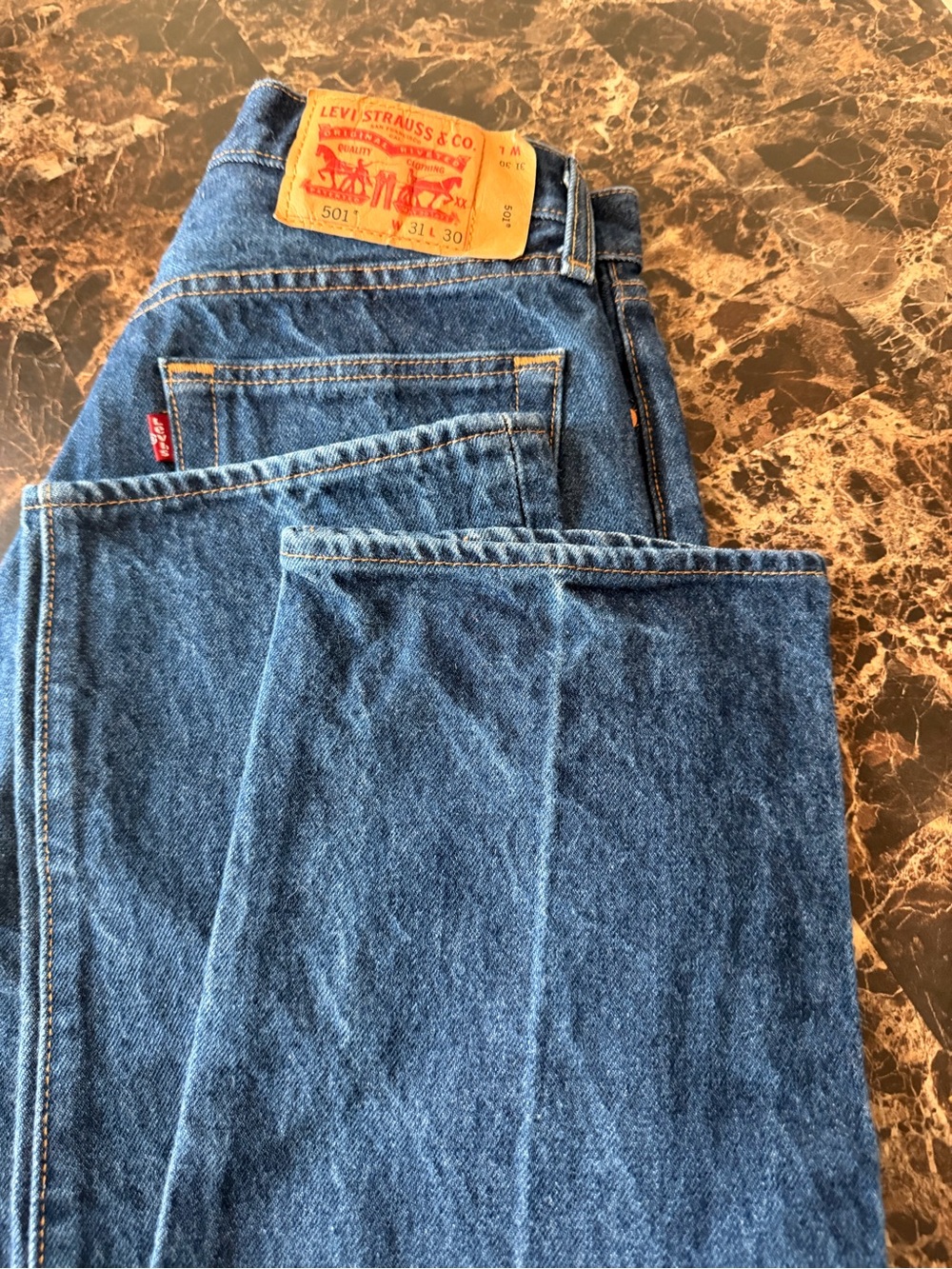 Levi’s 501 Original Fit Jeans Men's W31 L30 Blue Straight Leg Button Fly Denim